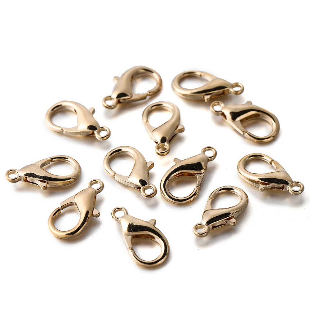 100 teile/los Karabiner Für Armbänder Halsketten DIY Haken Kette Verschluss Zubehör Für Schmuck Machen Erkenntnisse Großhandel