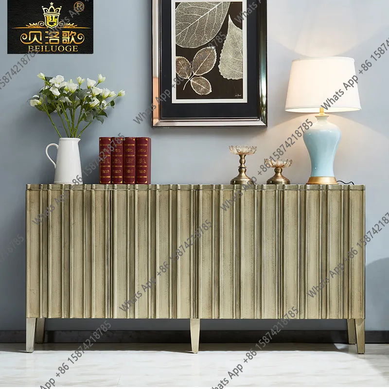 New American carved old sideboard, living room, wine cabinet, multi-functional cupboard, pantry, home use