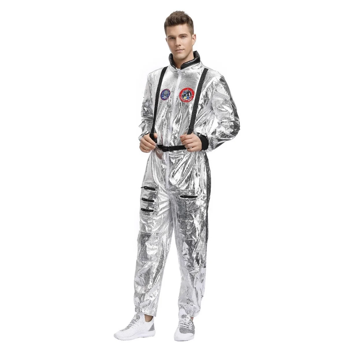 

Космический костюм для пар на Хэллоуин, коллективный костюм пилота космонавта, женская этническая одежда, сценический костюм, китайский производитель...