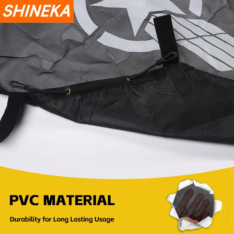 SHINEKA Car Roof Top Sunshade Cover Mesh Insulated Net Accessories fit for Jeep Wrangler JK 4 Door 2007 2008 2009 2010 2011-2017 view 3