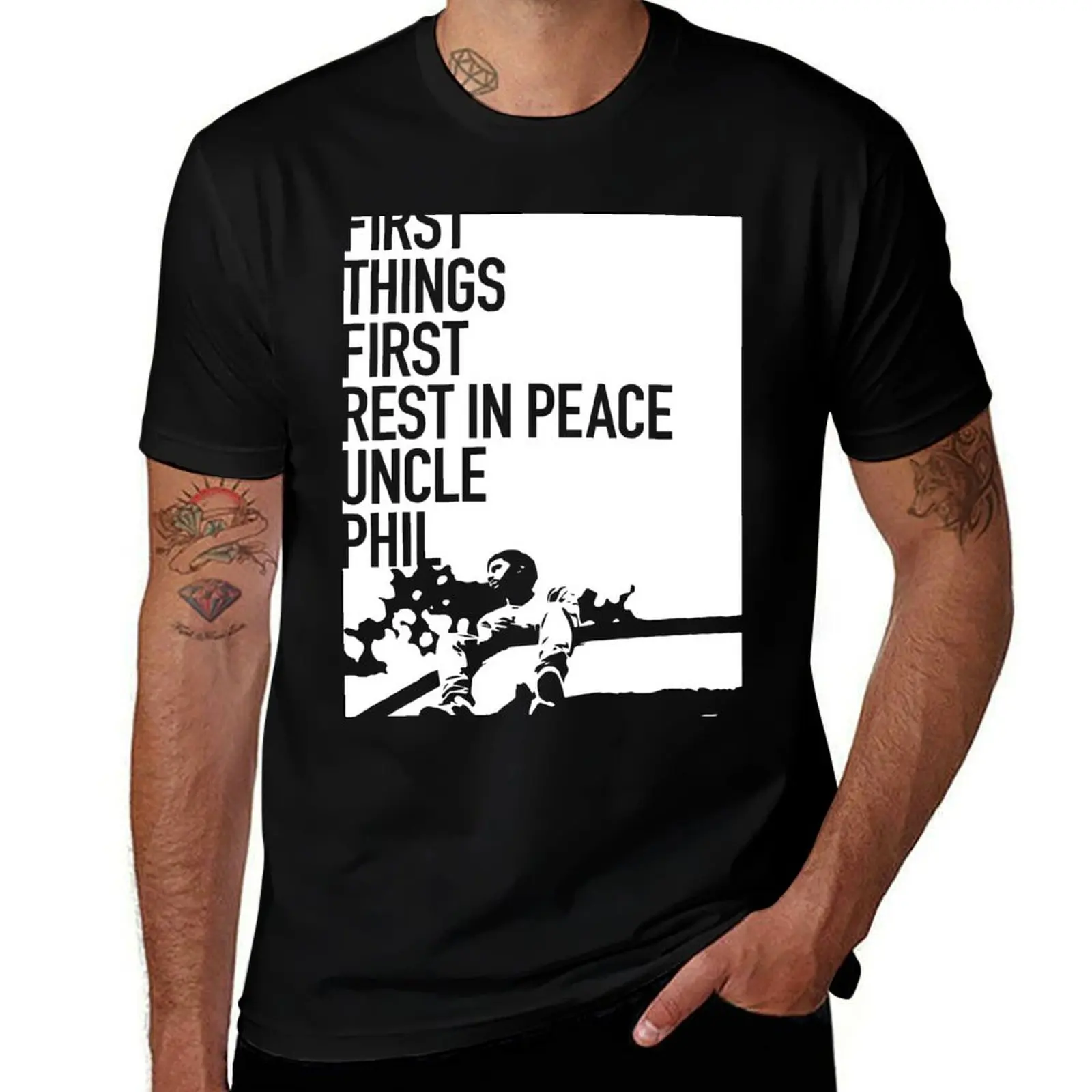 

J.COLE - RIP UNCLE PHIL T-Shirt t shirt for man t shirt personalised t shirts for man cotton soft T-Shirt