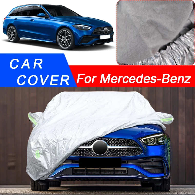 For Mercedes-Benz A B C-Class Hatchback Sedan Shooting Brake CLS E-Class EQE EQS Car 3Layer Thicken Cover Rain Snow Waterproof