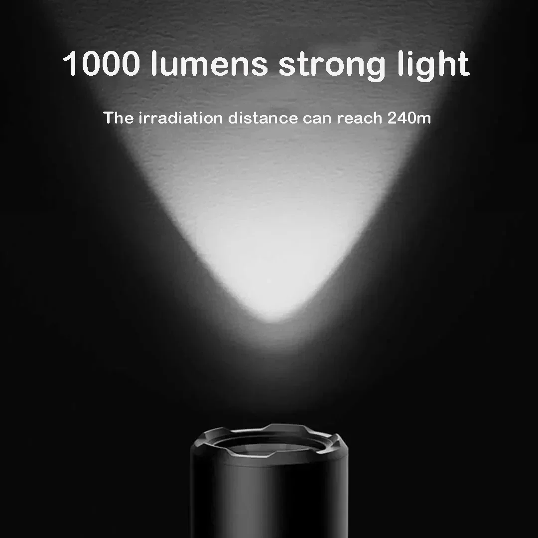 Xiaomi mijia multifuncional lanterna led zoomable ultra brilhante tocha janela disjuntor cinto de segurança cortador luz emergência do carro