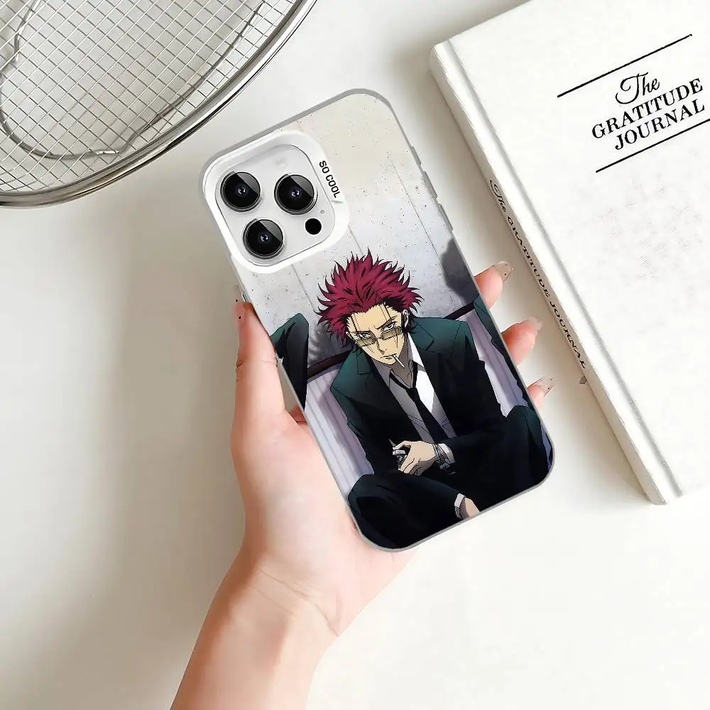 Etui na telefon S-Suoh M-Mikoto do iPhone'a 17 16 15 14 Pro Max, niezależne metalowe przyciski, srebrna obudowa IMD