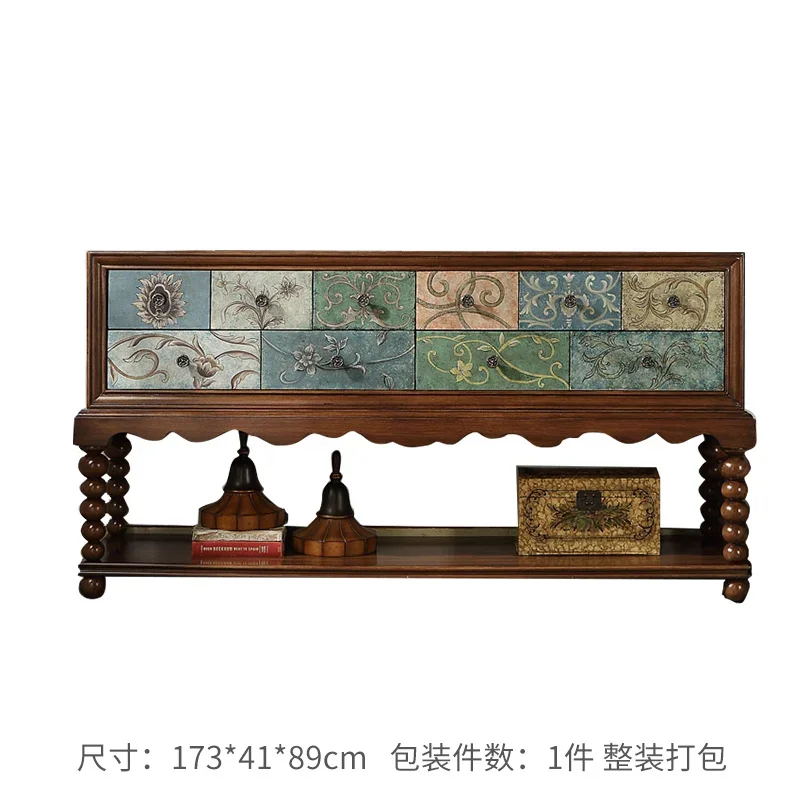 

Многофункциональный декоративный чайный шкаф из цельного дерева, боковой шкаф для гостиной, домашний ресторан, кофейный шкаф