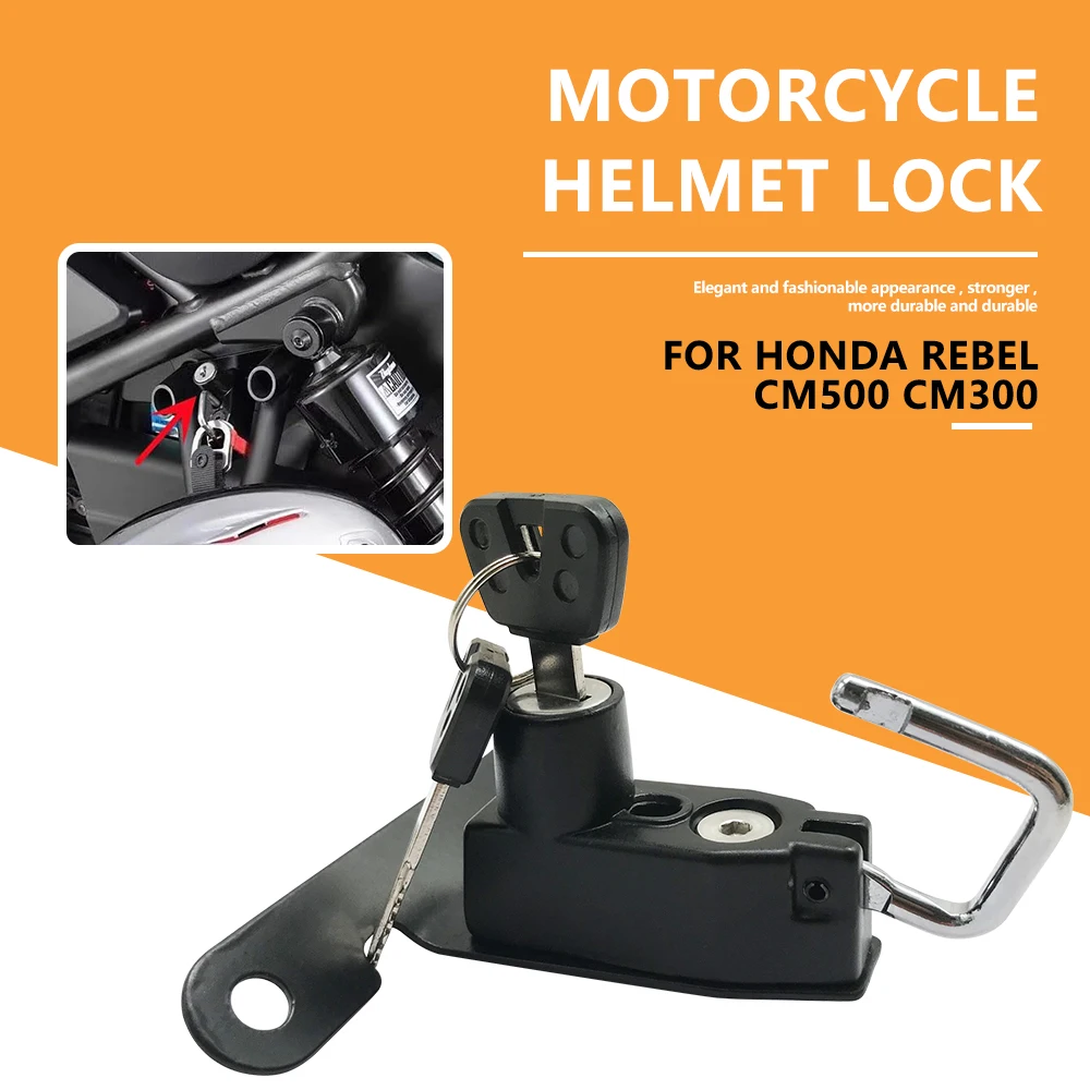 

Motorcycle Helmet Safety Lock For Honda Rebel CMX300/500 CM300 CM500 Non-Destructive Installation Safety Helmet Anti-Theft Lock
