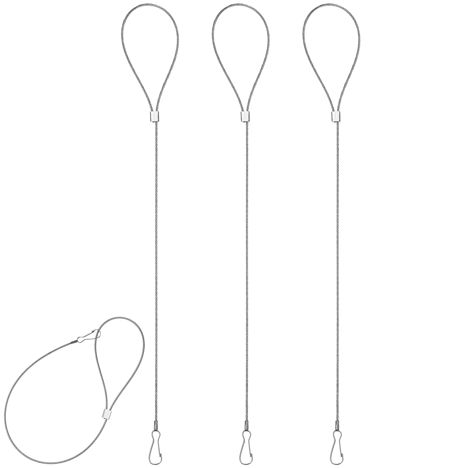 3 pièces loquet de porte câble tire longue Flexible 304 en acier inoxydable pour diverses portes clôtures réglage de sécurité loquet de porte câble tirer