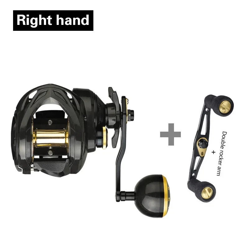 Sea Fishing Baitcast Reel 6+1 BB Carbon Body Max Drag 16kg Lure Shake Slowly Baitcaster Wheel Metal Spool for Outdoor Freshwater