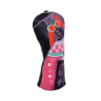 Copritesta da golf in pelle premium, copritesta da golf con ricamo Sugar Skull, copritesta da golf per driver, legno da fairway ibrido con etichette numerate 10 best sales copritesta in legno - №4
