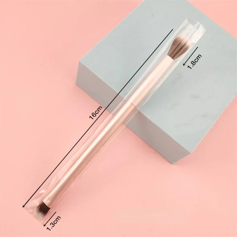 1/2/3 Pcs Double Head Professional Makeup Brushes All Aluminum Tube Eye Shadow Brush Nose Shadow Brush Highlight Brush Portable