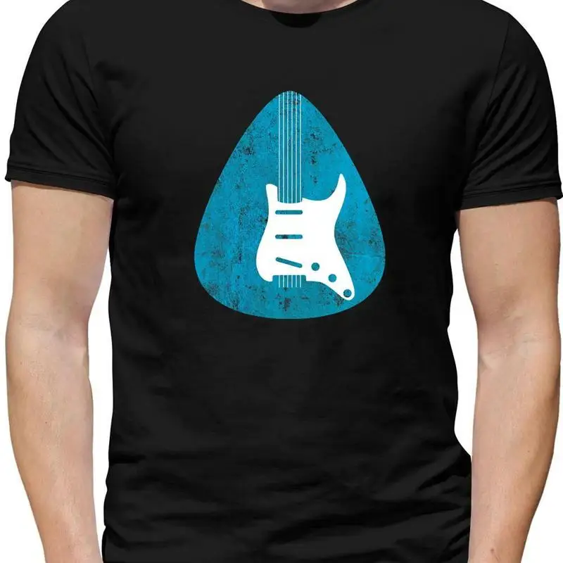 Guitar Pick Scratch Plate Mens TShirt  Musician  Acoustic  Electric  Bass