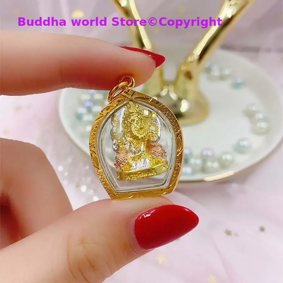 

Asia Thailand temple Longpo Elephant god Ganesh bring fortune GOOD LUCK health safe Effective protection Buddha Pendant Amulet