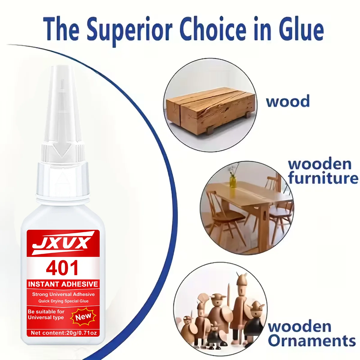 Nieuw verbeterde 401/480 supersterke secondelijm Waterbestendige noodreparatielijm Milieuvriendelijke vloeibare lijm voor het verlijmen van leer, rubber, hout en metaal 110 ml 1-5 stuks.