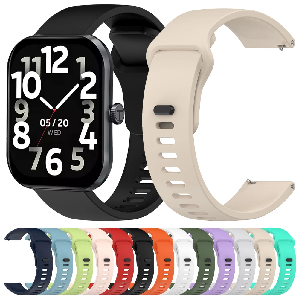 20mm 22mm Band For Haylou watch S6 R8 S8/Watch 2 Pro (LS02 Pro)/RS4 Plus/RS5/Solar Ultra/RT3/Lite Bracelets Silicone Watch Strap