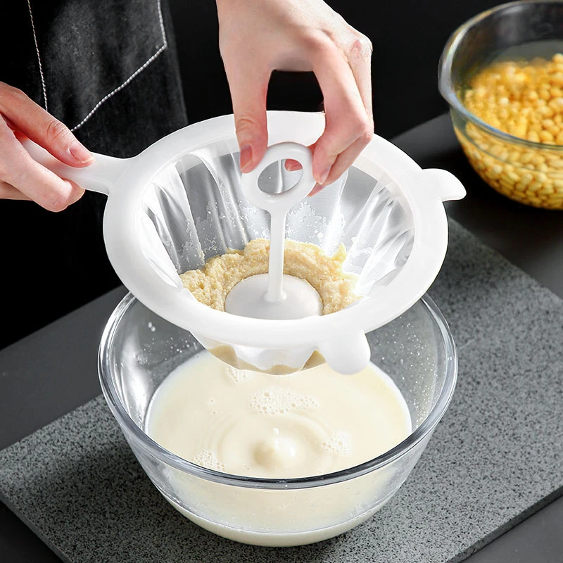 

1PC Household Ultra-fine Juice Filter Restaurant Soybean Milk Colanders Kitchen Fruit Vegetable Residue Separation Filter Screen