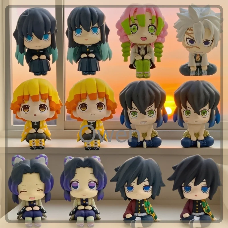 

Zenitsu Inosuke Shinobu Sitting Pose Demon Slayer Kimetsu No Yaiba PVC Action Statue Figure Gift Tomioka Cute Action Figure Ver