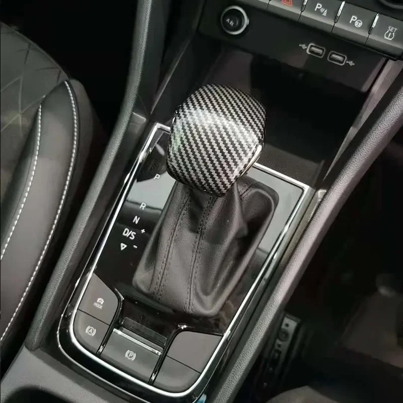 Pokrywa gałki zmiany biegów centralnego sterowania samochodem Cekinowe wykończenie dla Skoda SUV Kodiaq Kamiq GT Karoq Akcesoria wewnętrzne — zdjęcie 4