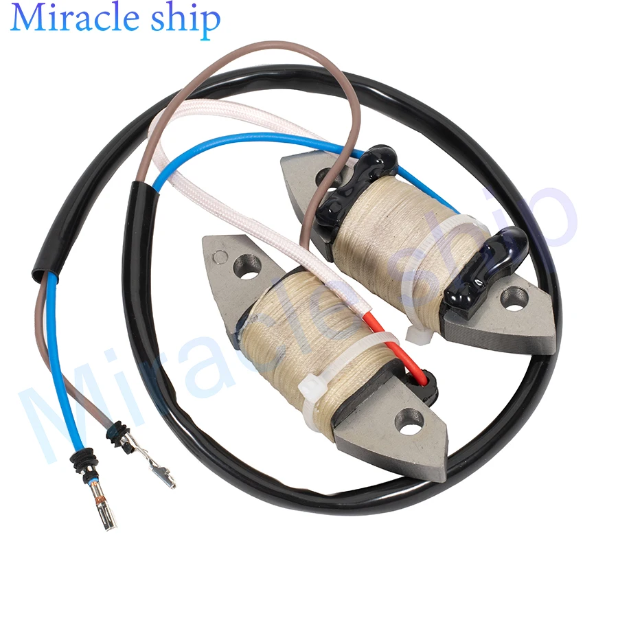 66T-85520 Charge Coil For Yamaha Outboard Motor 2T Parsun Hidea Powertec 38HP 40HP 66T-85520-00 Boat Engine Replaces Parts