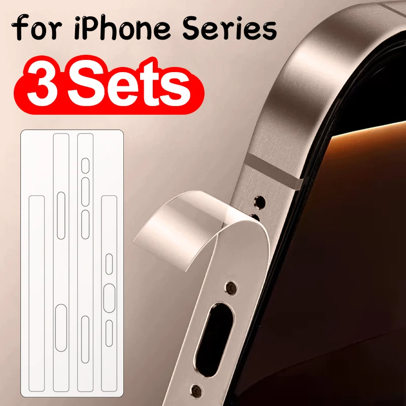 

Hydrogel Side Protective Sticker Film For iPhone 16 15 14 Plus 13 Pro Max Anti-Scratch Frame Phone Border Covers For iPhone 16
