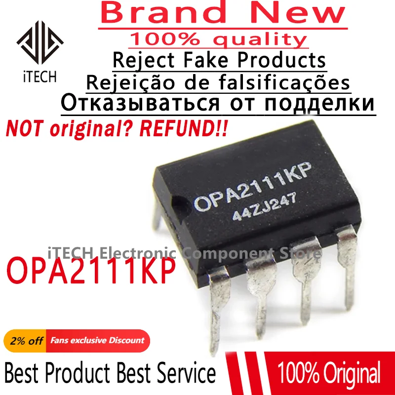 1pcs/lot Original OPA2111KP OPA2111 Dual OP AMP For Tube Sound Audio Preamplifier Amplifiers DAC 100% New and Genuine