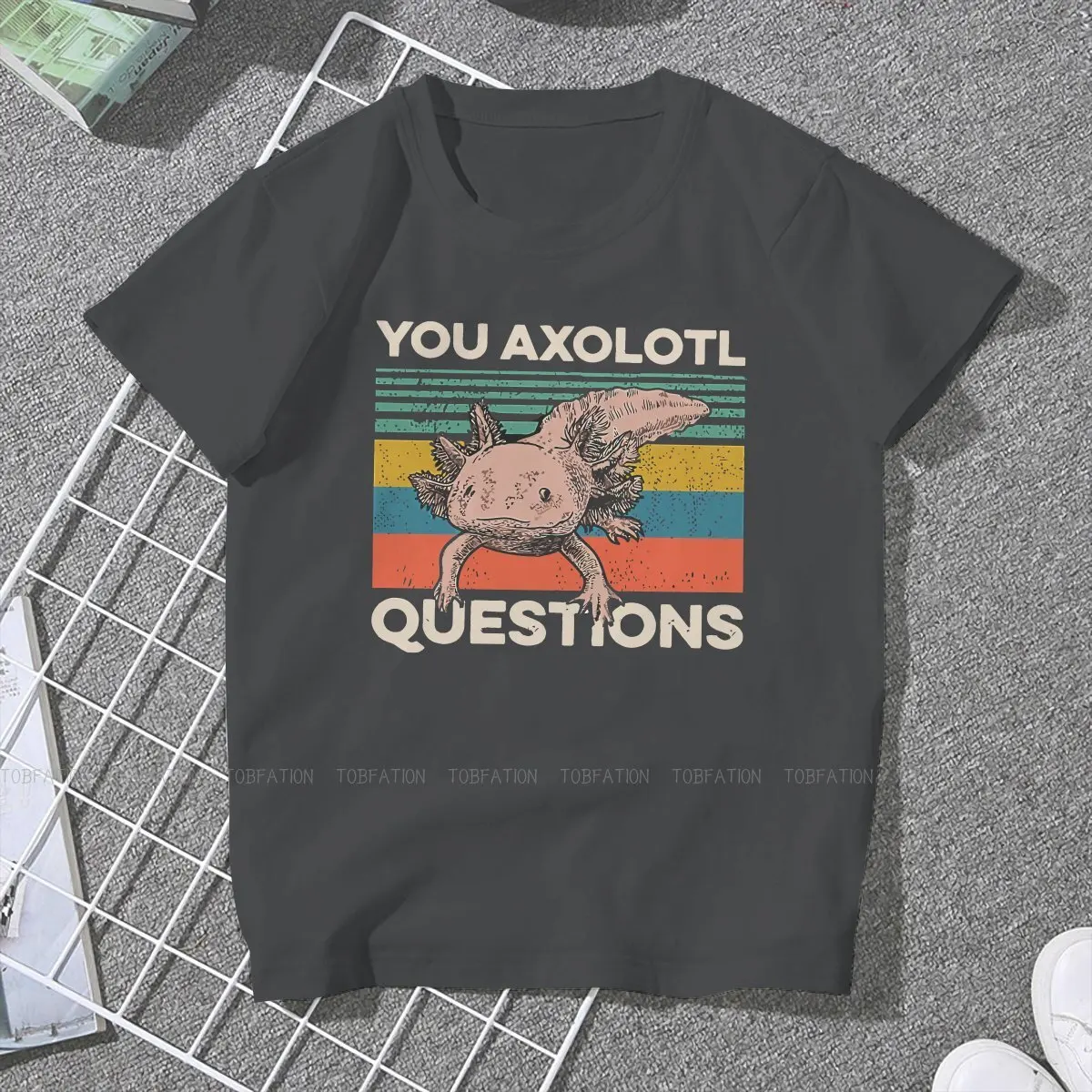 Axolotl Lover Women T Shirt Walking Fish Female Tops Harajuku Funny Tees Ladies 4XL Cotton Tshirt