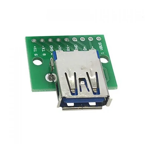 1 szt. Typ USB żeńskie do zanurzenia 2.54MM Adapter karty PCB złącze konwerter USB USB żeńskie do Arduino