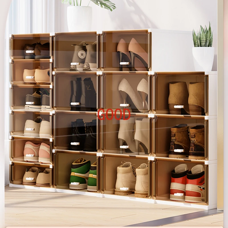 Entrance Space Saving Shoe Cabinets Shelves System Multifunction Plastic Shoe Cabinets Corridor Zapatero Furniture LSL25XP