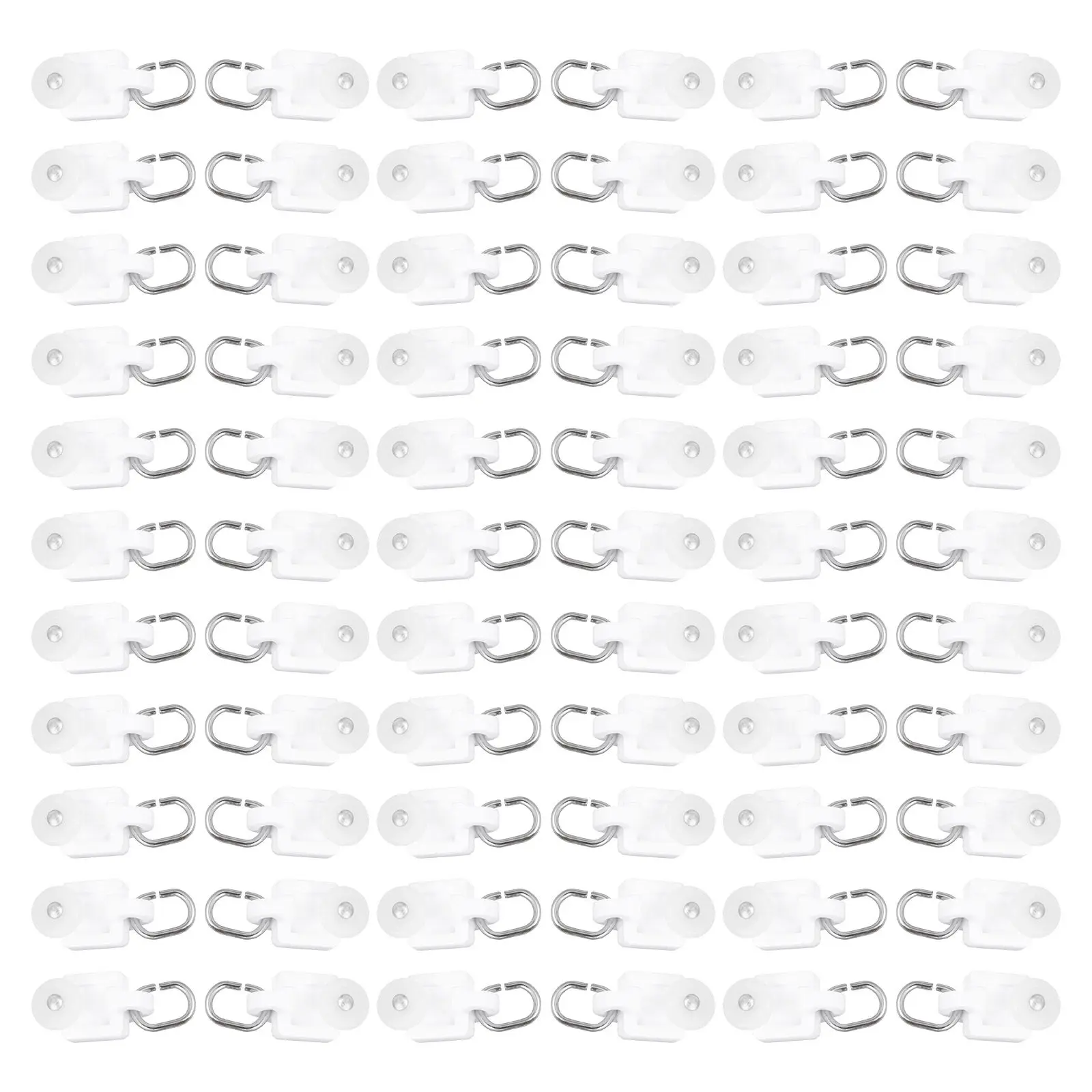 

100 шт. роликов для карнизов, премиум-класса, из ПВХ и сплава, для плавного скольжения, для дома и офиса