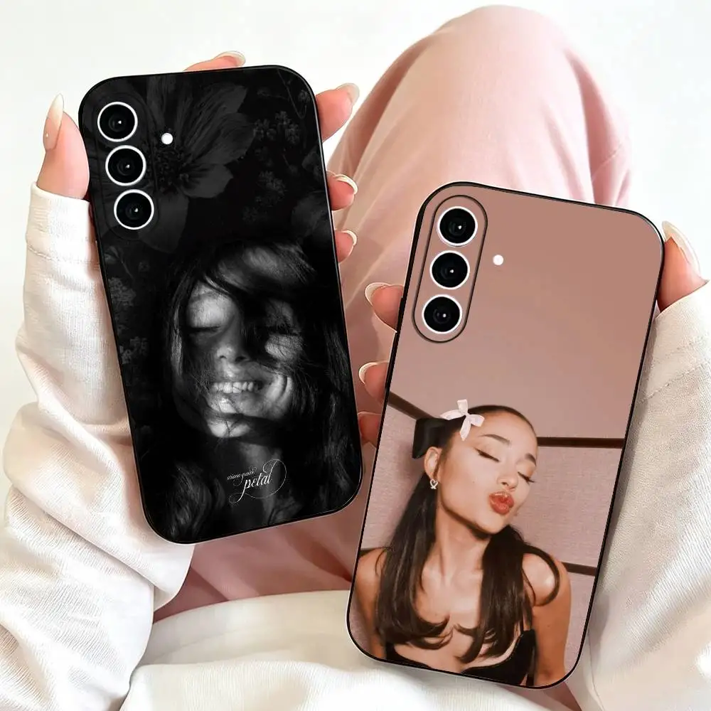 A-Ariana G-Grande-Petal  Phone Case Black Silicone Soft For Samsung Galaxy A73,A72,A71,A70,A53,A52,A51