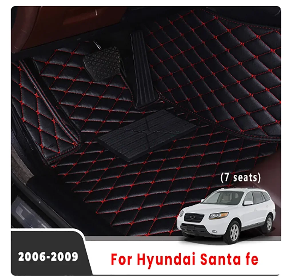 

Для Hyundai Santa Fe 2009 2008 2007 2006 (7 мест) пользовательские внутренние ковры педали подушечки для ног автоаксессуары коврики автомобильные коврики