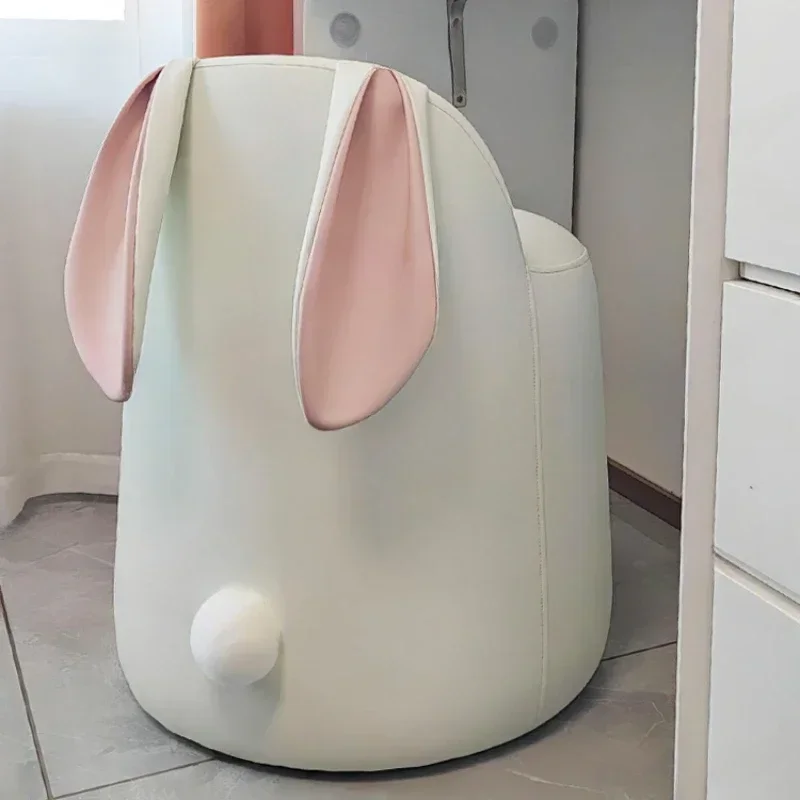 Light Luxury Rabbit Ear Chair,Ins Style Bedroom Bunny Ear Dressing Stool, Internet Celebrity Makeup Stool.