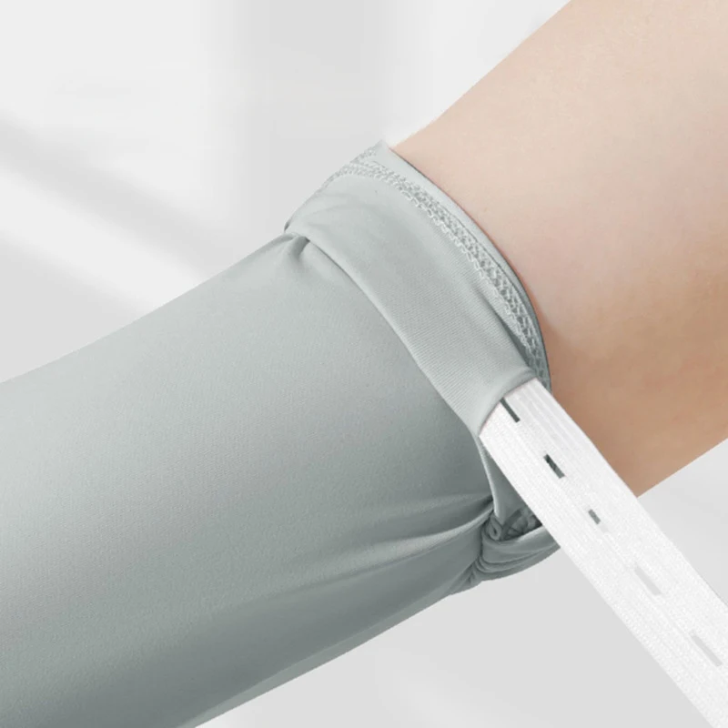 56.5 سنتيمتر المرأة الصيف الحرير الجليد واقية من الشمس UV حماية طويلة صدفي قفازات مرونة عدم الانزلاق التجفيف السريع UPF 50 + قابل للتعديل