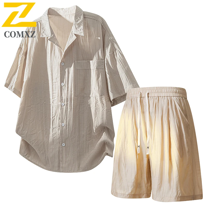 

Летний маст-хэв 2026: Новый мужской спортивный комплект с быстросохнущей футболкой с коротким рукавом для бега, фитнеса и тренировок, свободный крой, повседневная одежда для спортзала