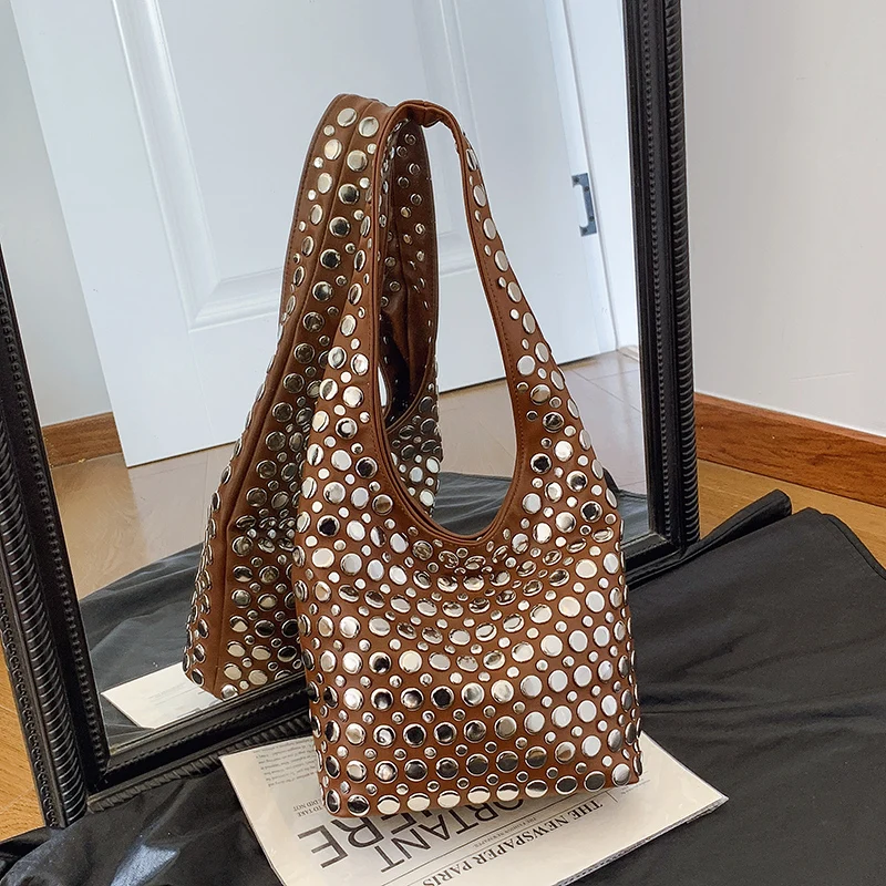 Designer Geometrische Umhängetasche Für Frauen Top Marke Handtasche Luxus Glänzende Niet Handgemachte Abend Clutch Tasche Mode Party Geldbörse – Detail 29