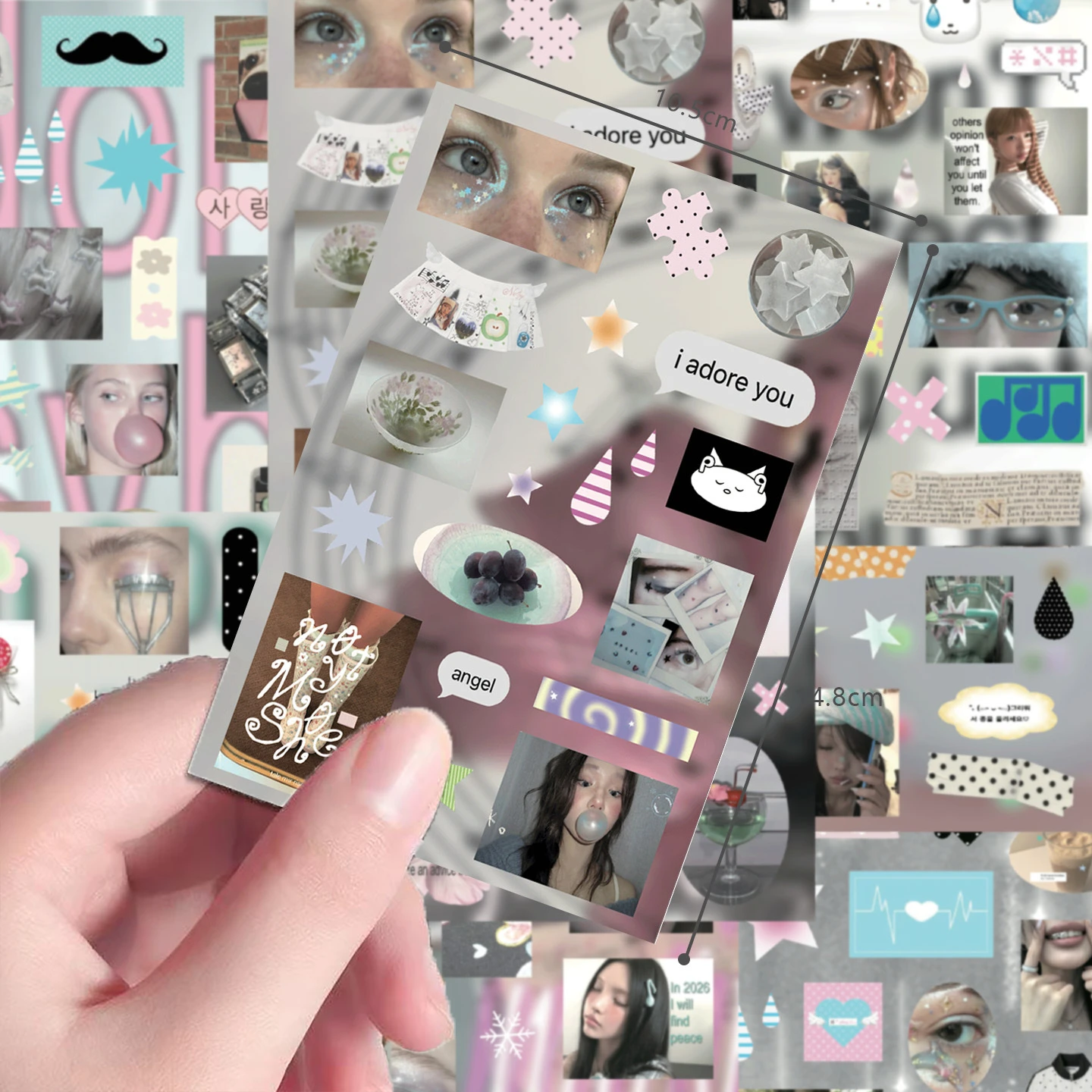 16 Blatt koreanische süße coole Graffiti-Aufkleber im Millennium-Stil mit Retro-Figuren, DIY-Spielzeug für Telefon, Flasche, Reisetasche, Dekorationsaufkleber – Detail 6