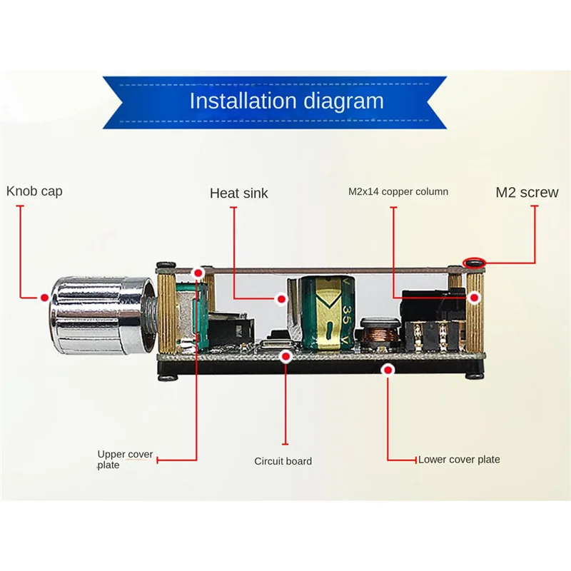 XY-C50H Hifi Premium Bluetooth Digitale Versterker Board Bt5.0 Tpa3116d2 50W + 50W Stereo Audio Versterker Module DC5-27V