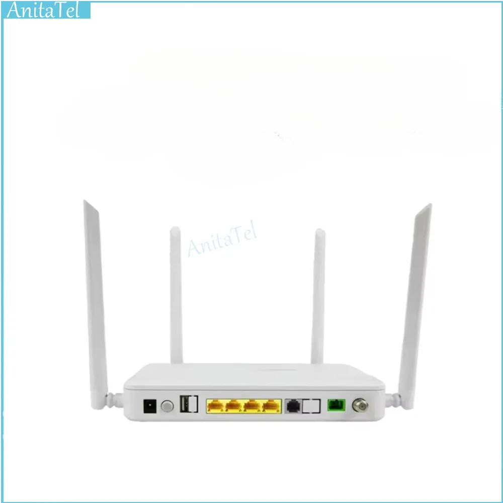 XPON ONU GEPON 2.4G/5.8G Dual-Band WIFI With Multi-SSID CATV RF OUT 4X1G TR069 IPV4 IPV6 FTTH Fiber Optic Equipment