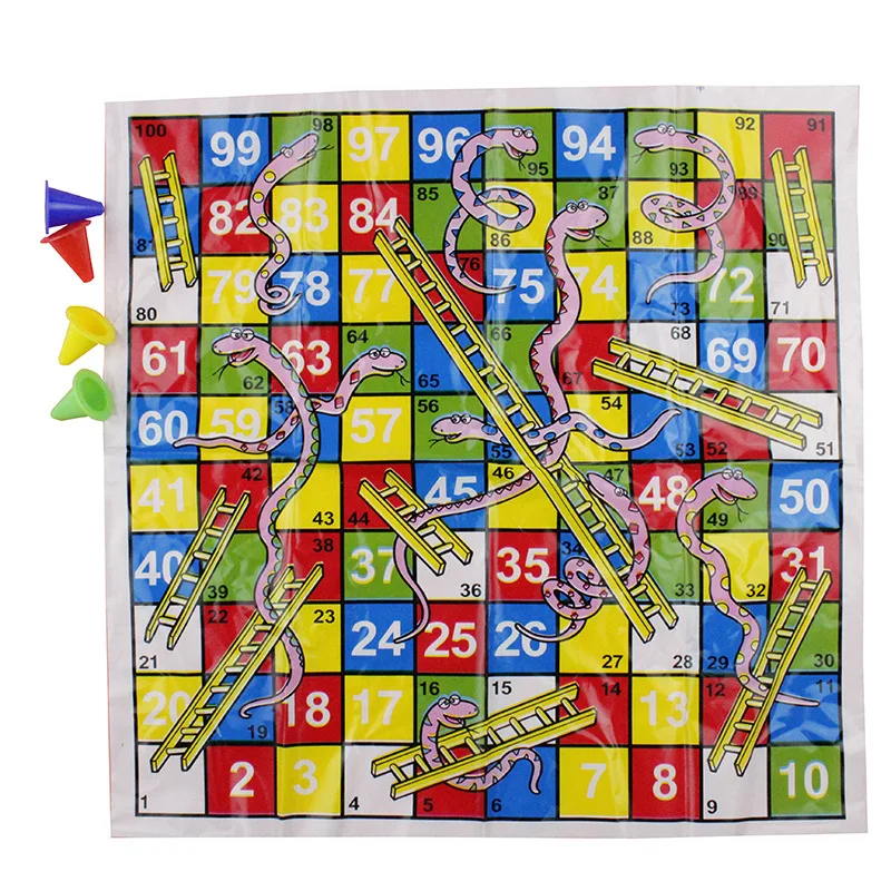 

3Pcs Funny Snakes and Ladders Chess Games-Educational Foldable Chessboard Perfect Kids’ Toys & Party/Birthday Gifts for Children