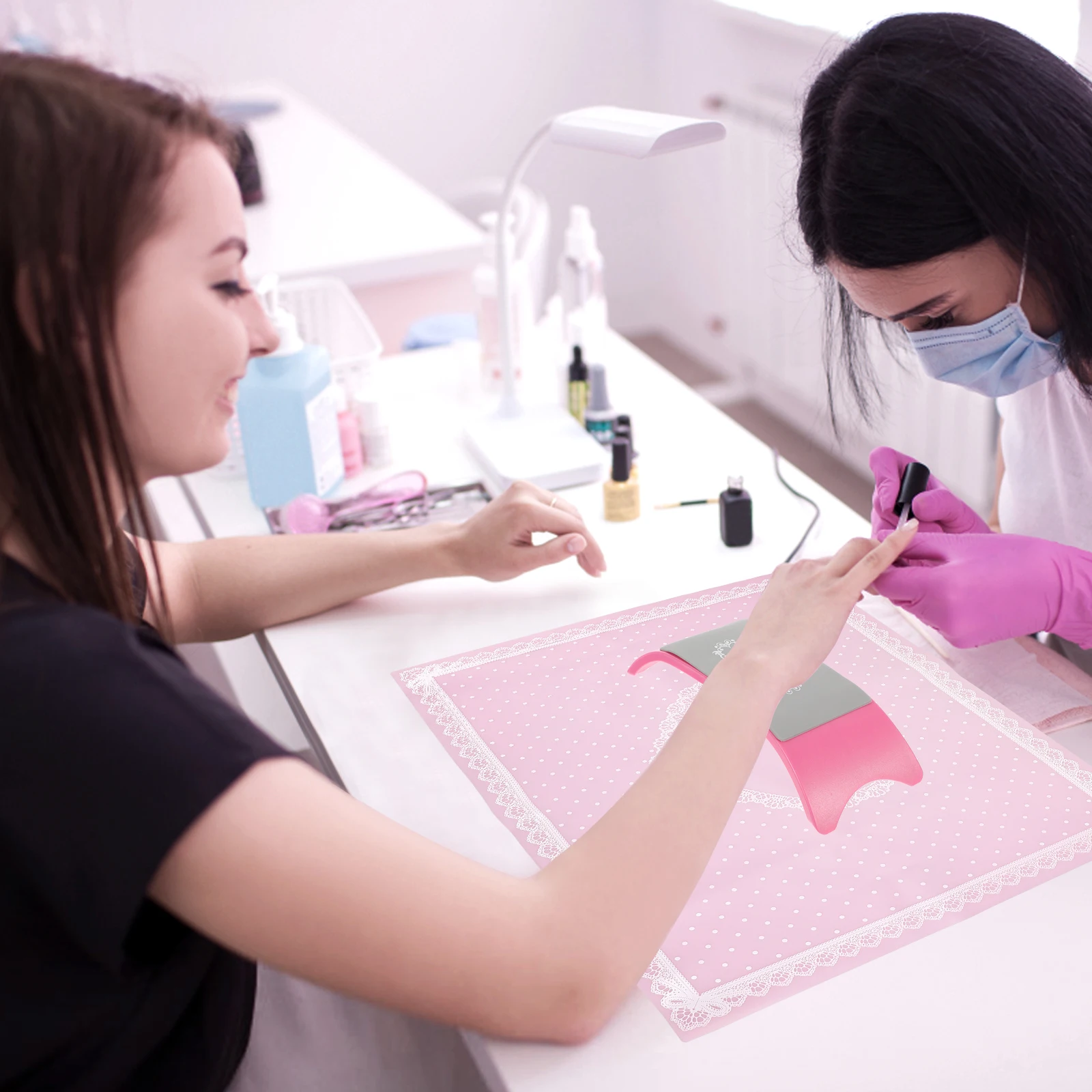 2PCS H Kussen Nail Art Polssteun Siliconen Manicure Mat Plastic Comfortabel Praktisch Professioneel Accessoire Salon Schoonheid