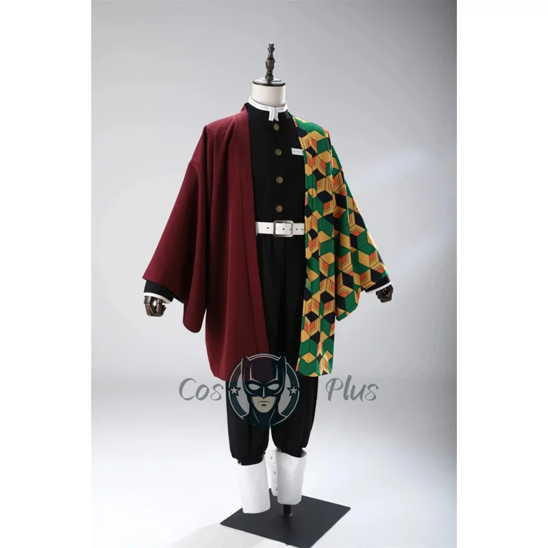 Disfraz de Tomiokaa Giyuu, bordado Haori, Material TR de calidad SR