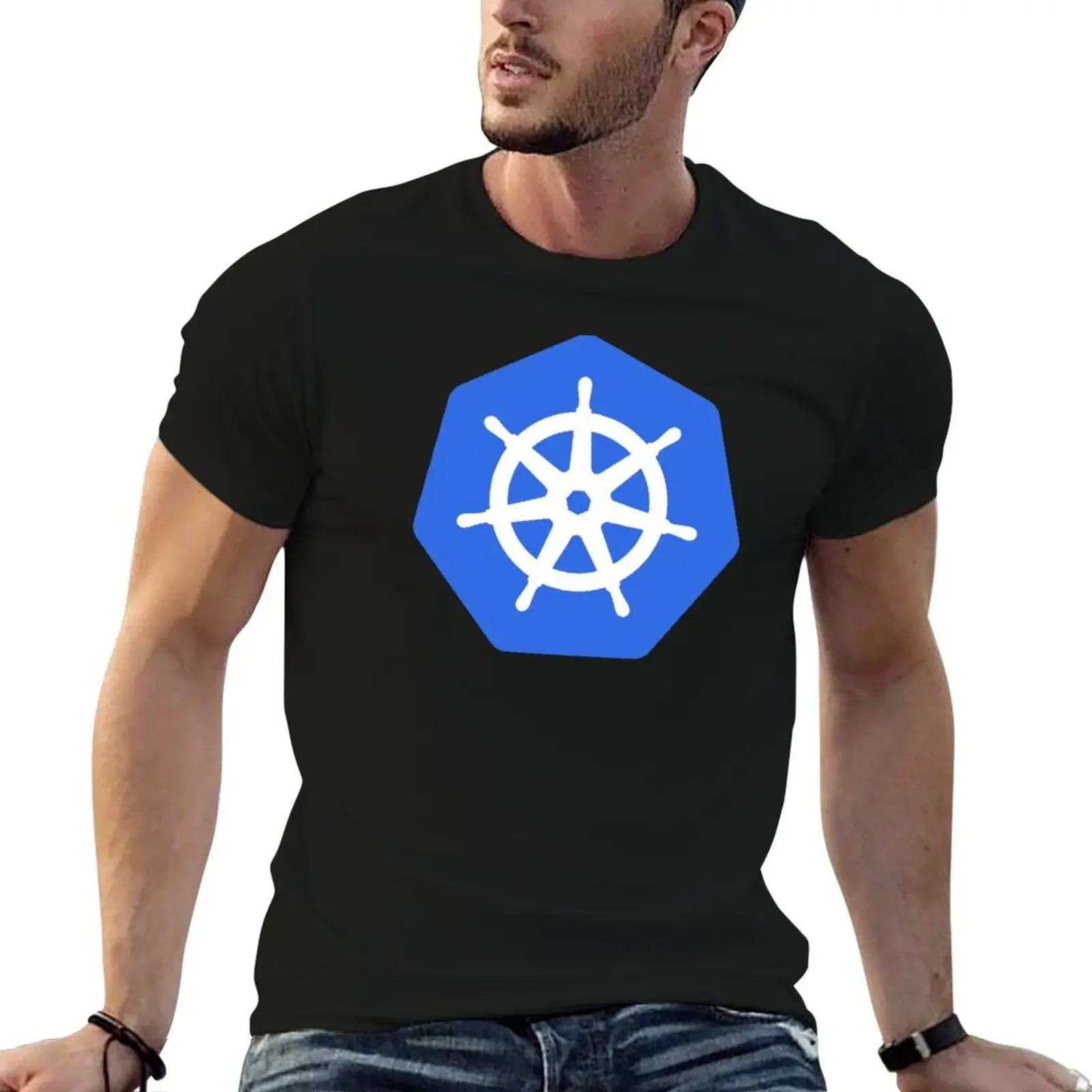 Kubernetes Hexagon T-Shirt customizeds oversizeds boys animal print Men's t-shirt