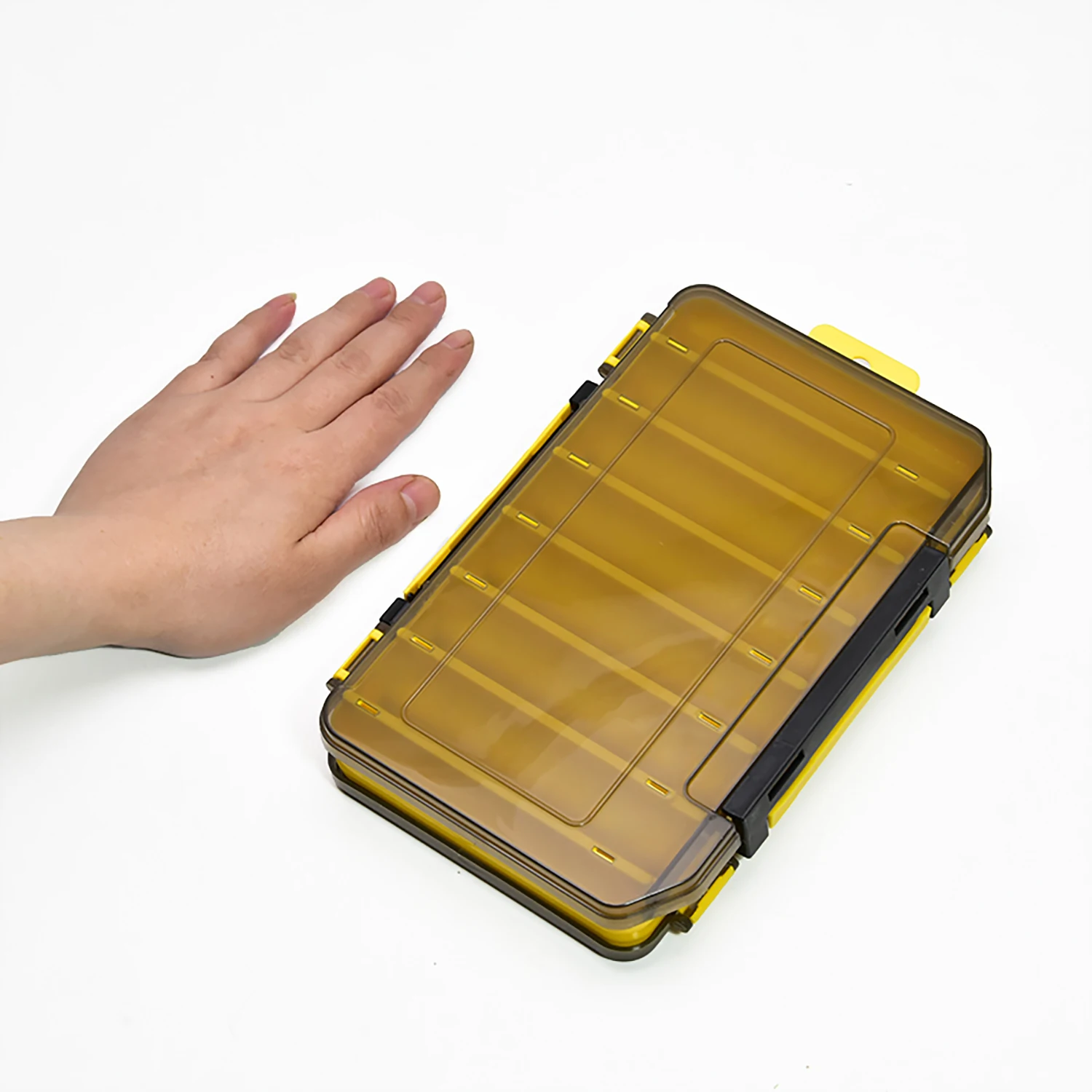 Seitige FishingTackle Box 12-14 Zellen Köder Köder Haken Aufbewahrungsbox Angelwerkzeug Zubehör Aufbewahrungsbox Karpfen zum Angeln Wobbler – Detail 11