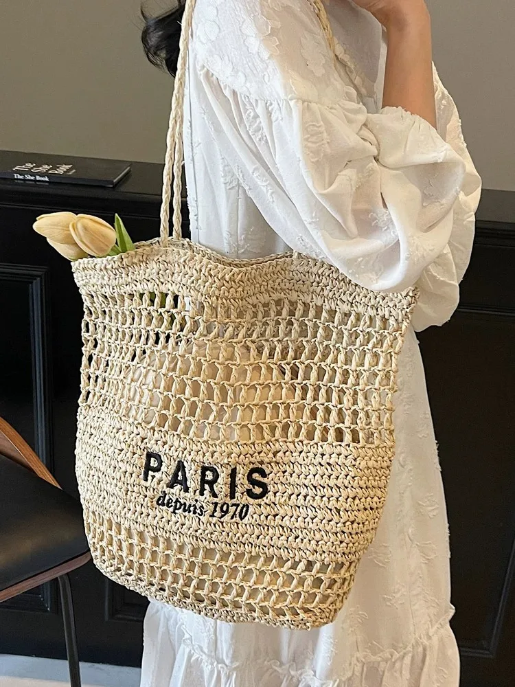 stelu2026-nuevo-bolso-tote-de-hombro-versatil-de-gran-capacidad-para-vacaciones-de-verano-tejido-de-paja-con-asa-suave