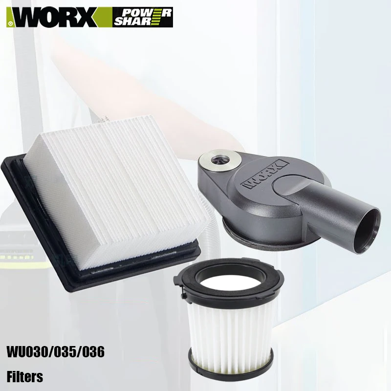 Worx-aspirador sem Fio Bolsa de pó Tampa contra Poeira e Elemento Filtrante Acessórios sem Escova Wu036 Wu030 Wx035 20v