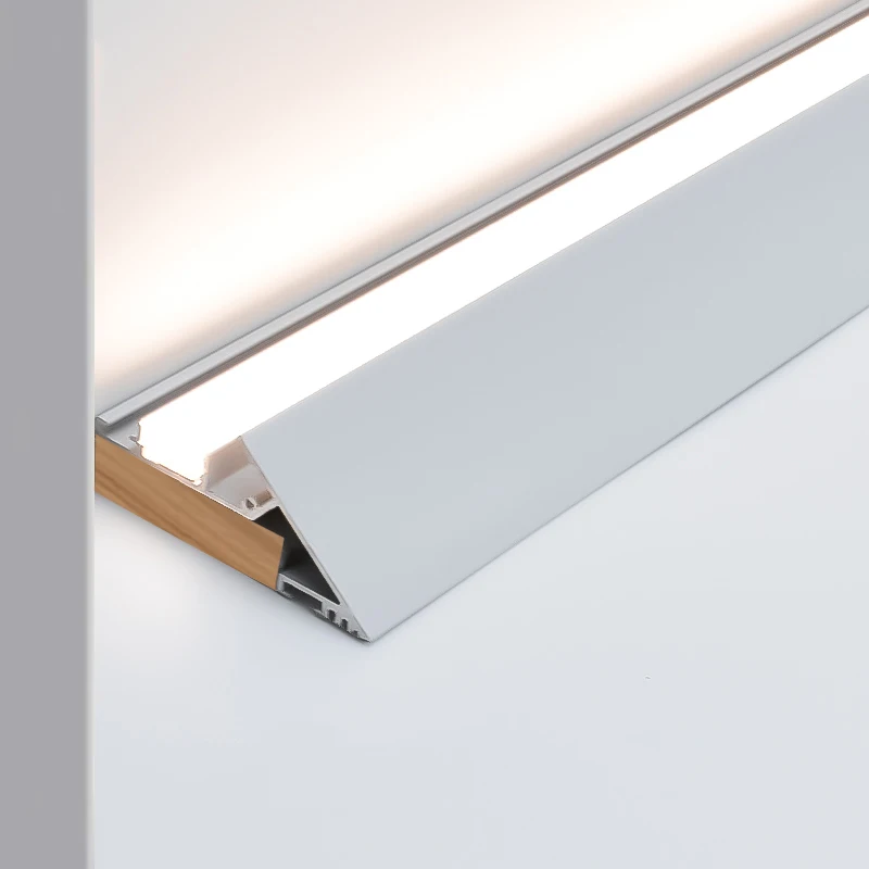 

Gypsum Suspension Linear Lamp Milky Cover Lighting Plaster in LED Profile Ceiling Indirect Drywall Aluminum LED Profile Lights