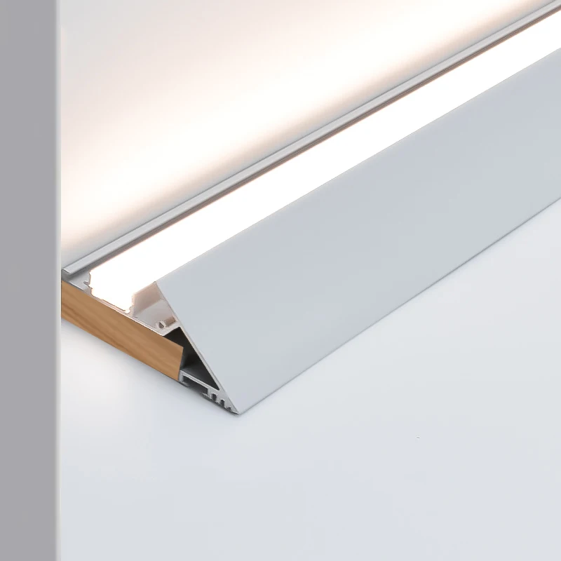 Gypsum Suspension Linear Lamp Milky Cover Lighting Plaster in LED Profile Ceiling Indirect Drywall Aluminum LED Profile Lights