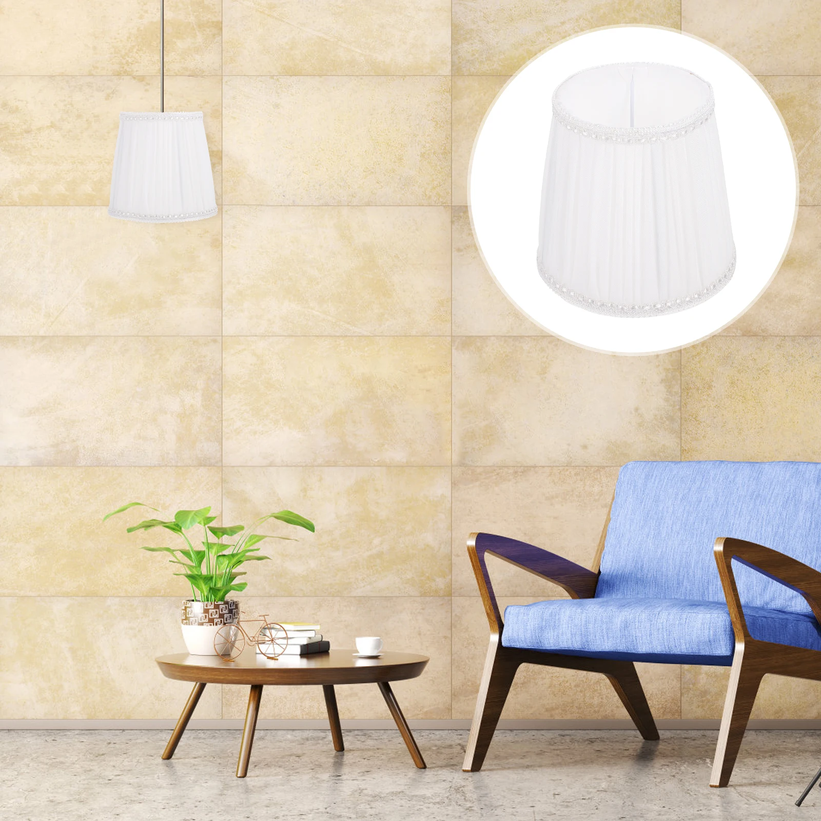 

E14 Cloth Lampshade s White Meson Style Velvet Fabric Simple Lamp Cover Home Hotel Decoration Accessories