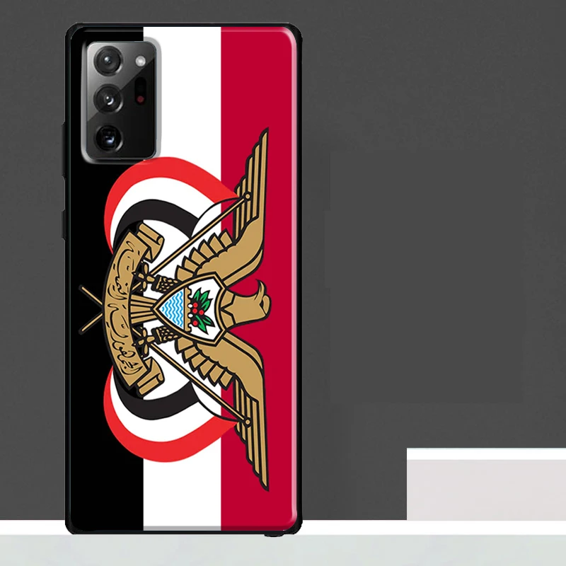 Yemen Coat of Arms Flag Case For Samsung Galaxy S21 S20 FE Note 20 Note 10 Plus S8 S9 S10 S10e S22 S23 Ultra Cover