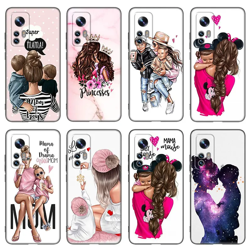 Beautiful Mother Daughter Son Phone Case For Xiaomi Mi 10T 11i 11T Note 10 11 Lite NE F1 POCO F3 M3 X3 GT NFC M4 X4 Pro 5G Cover