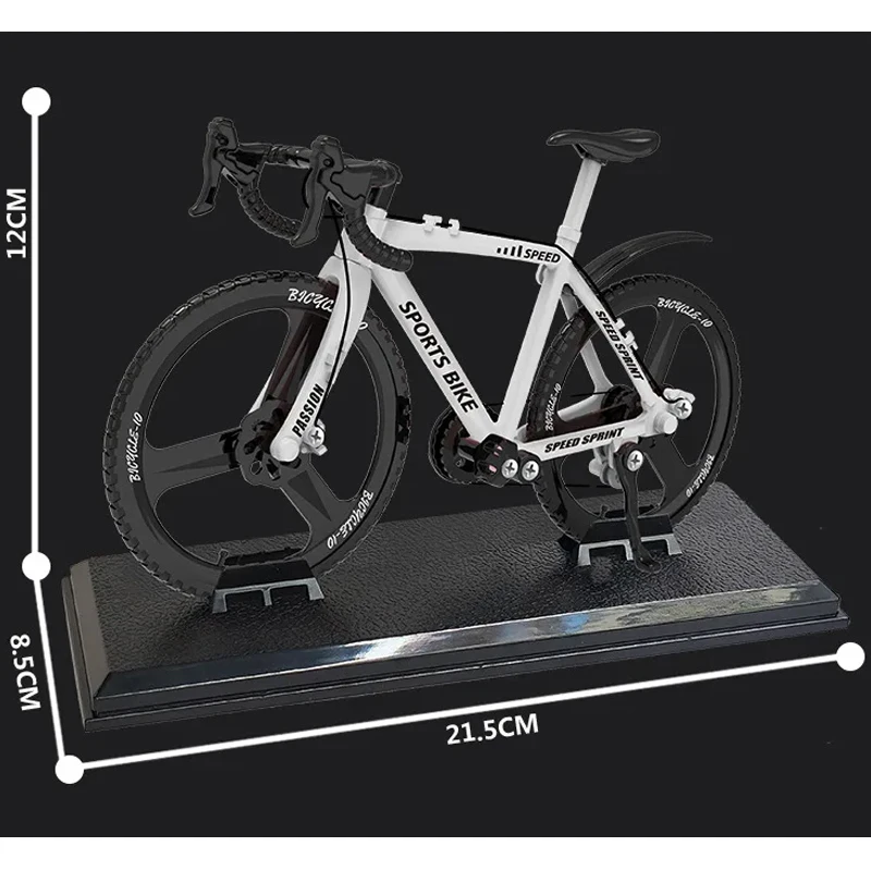 1:8 Mini Model Alloy Bicycle Diecast Decoration Metal Mountain Finger Black Bike Simulation Collection Gifts Toys for boys image 3